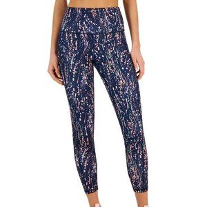 NWT ID Ideology Womens Side Pocket Activewear 7/8 Leggings Blue Sz XS $50 JJ352